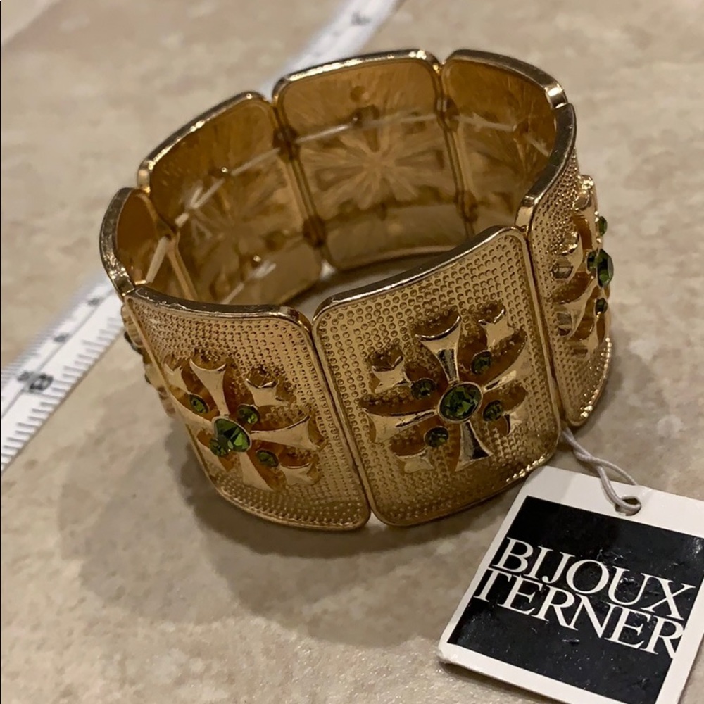 Gold Bijoux Terner cross bracelet